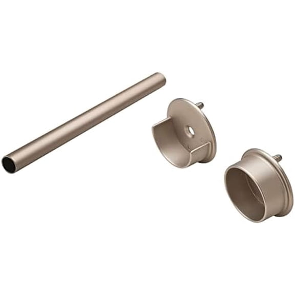 TAG Hardware 1 5/16 Inch Diameter Round Wardrobe Tube Closet Rod with End Supports (MATTE NICKEL, 35 3/4")$$Home Decor, Kitchen, & Other