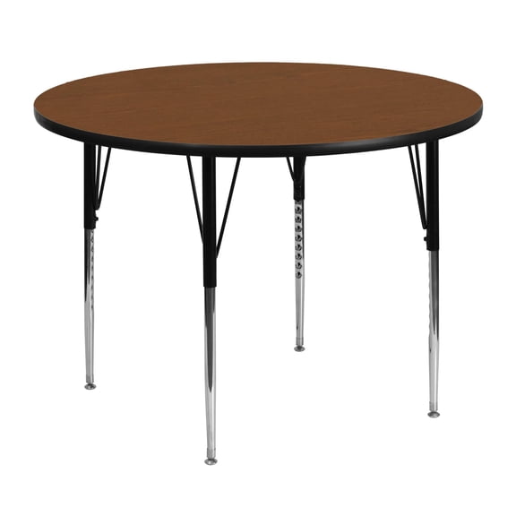 Pemberly Row 31" x 48" Round High Pressure Top Activity Table in Oak
