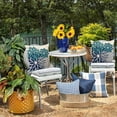thumbnail image 3 of Outdoor Pillow Covers 18x18 Inch Set of 2 Dark Blue Grey flower Decorative Waterproof Summer Outdoor Pillow Covers Valentines pillow covers for Patio Funiture Garden Couch 168L, 3 of 6