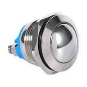 Silver 12V DC Waterproof Metal Circle Push Button Momentary Horn Switch Car/Boat