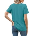 thumbnail image 4 of MOSHU 2 Pack Womens T Shirts V Neck Casual Tops Short Sleeve Comfort Fit Shirts for Women, 4 of 9