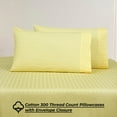 thumbnail image 5 of ROYALE LINENS 300 Thread Count 100% Long Staple Combed Cotton Striped Sheet Set - 4 Piece King Bed Sheets - 1 Fitted, 1 Flat & 2 Pillow Cases - Soft Cool & Crisp Sheet Set (King, Stripe Yellow), 5 of 10