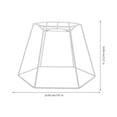thumbnail image 4 of OULII 1Pcs Hexagonal Metal Lamp Shade Frame for Diy Retro European Style 7.9x7.9in, 4 of 8