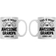 thumbnail image 2 of Gifts for Grandpa, Best Grandpa Coffee Mug, Birthday Gift for Grandfather Granddaddy Grandparents 11oz (One Size, Awesome Grandpa Mug White), 2 of 6