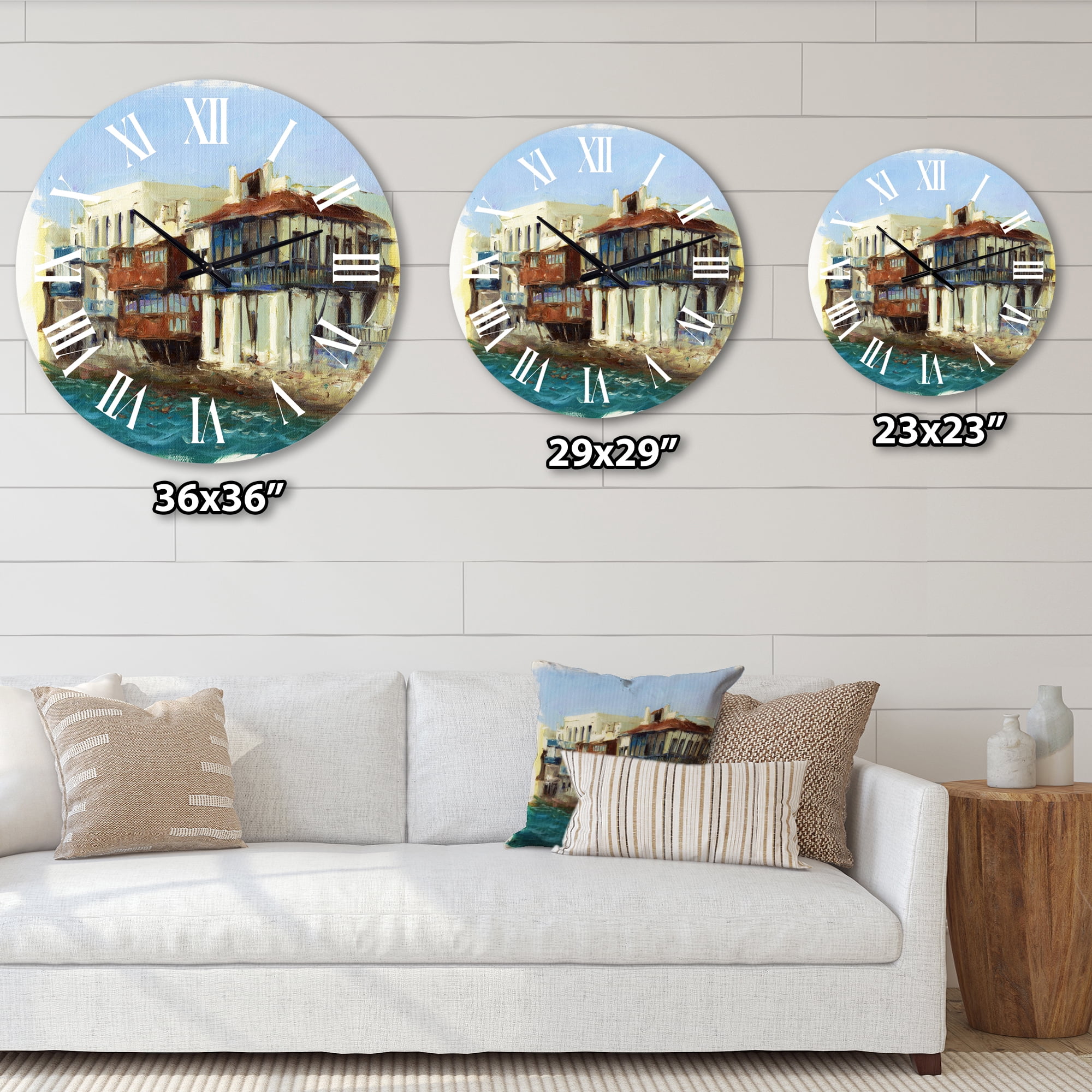 Designart 1 in Coastal Wall Clock