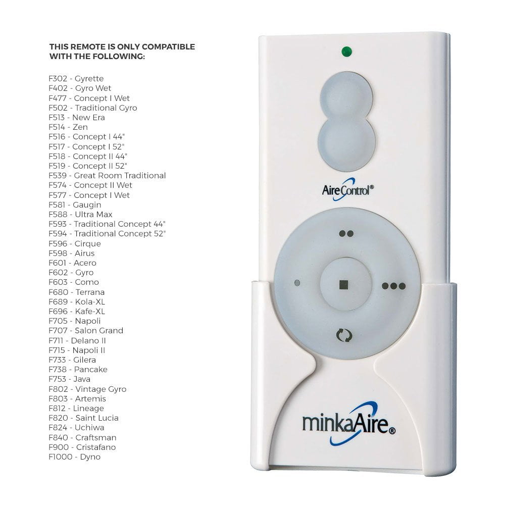 Minka Aire RCS212 Hand Held AireControl Remote System Flat White for sale online 