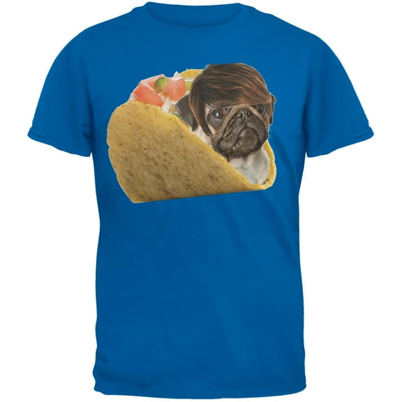 Taco Pug Blue Youth T-Shirt - X-Large(18)