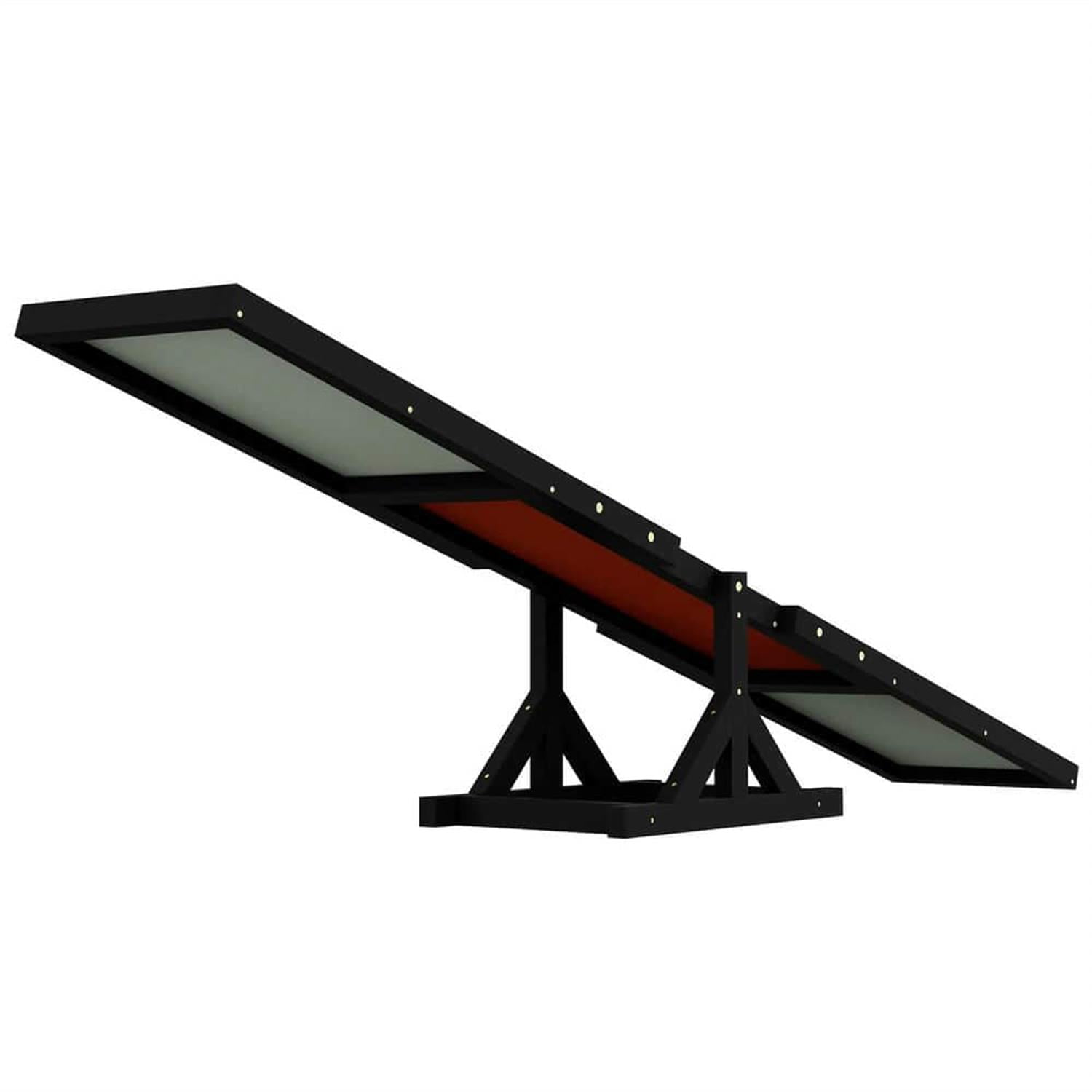 resenkos 70" Wooden Dog Seesaw for Training, Exercise, Pet Agility Equipment, Sturdy Playset, Black