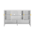 thumbnail image 6 of Hassch 55.1 Inch Buffet Cabinet with Storage, Farmhouse Sideboard with 4 Doors, Coffee Bar Cabinet with Adjustable Shelves, Cupboard for Kitchen, Living Room, White, 6 of 10