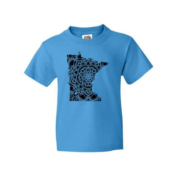 Inktastic Minnesota Silhouette Mandala Youth T-Shirt