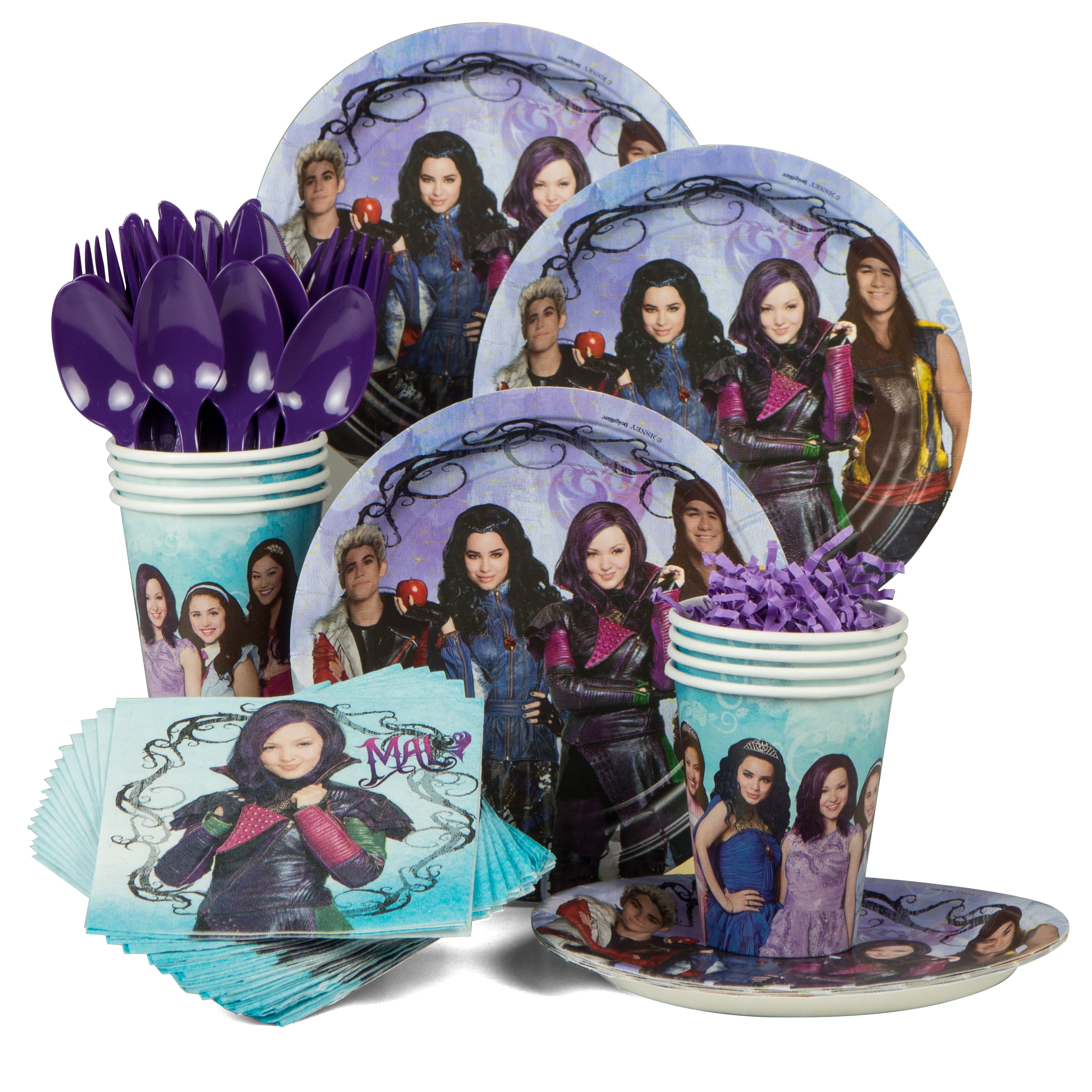 Descendants Birthday Party Standard Tableware Kit Serves 8