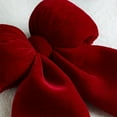thumbnail image 3 of Red Christmas Bows Outdoor Decorations,Velvet Christmas Tree Topper Bow, Large Wreath Bow Party Supplies for Door Fireplace Stairs Railing Porch, 3 of 7