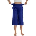thumbnail image 5 of Wensltd Capri Pants for Women Summer Loose Wide Leg Pants with Pockets, 5 of 9