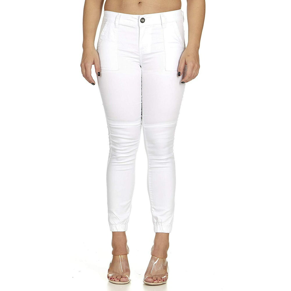 VIP Jeans - Sexy White Skinny Jeans Joggers Cargo Lace Leg Womens Plus ...