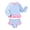 Blue, variant on Baby Girl Swimsuit Long Sleeve Rash Guard Top Bikini Swimwear 2 Piece Set for 18-24 Months