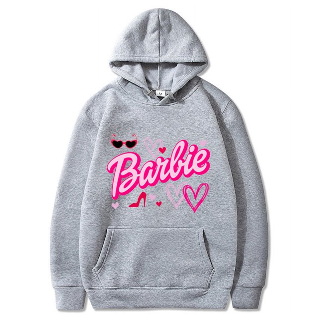 Barbie Pattern Ebay Plus Velvet Sweatshirt Pocket Drawstring Print Hoodie