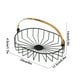 thumbnail image 3 of Estante para frutas, bandeja para dulces de mesa de centro, estante de 2 niveles para aperitivos en el salón, estructura plegable de metal con base de madera, ideal para zonas de mucho, 3 of 8