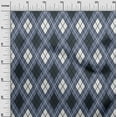 thumbnail image 2 of oneOone Silk Tabby Dusty Blue Fabric Argyle Check Sewing Fabric By The Yard Printed Diy Clothing Sewing Supplies 42 Inches Wide, 2 of 4