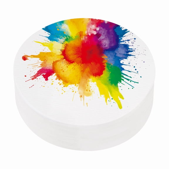 Uxcell 60 Sheets Cotton Watercolor Paper Round 140lb/300 GSM Cold Press Water 4 Inch