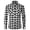 Black&White, variant on Men's Pattern-Matched Plaid Business Casual Shirt - Slim Fit Brushed Flannel Long Sleeve Button-Down for Fall