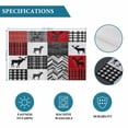thumbnail image 5 of Retro Reindeer Silhouette Placemats Set of 6,Wipeable Washable Table Mats for Dining Tables, Buffalo Wood Plank Stitching Art Place Mats for Kitchen Event Party Tabletop Decor, 5 of 9