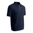 thumbnail image 4 of VgaVtl Knit Polo Style Shirts for Men Short Sleeve Summer Going Out Collared T Shirt Men Zip-Up Casual Plain, 4 of 6
