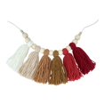 thumbnail image 3 of Bohemian Tassel Garland Tapiz colgante decorativo para colgar en la pared con de madera Props Macrame para sala de estar, boda, dormitorio, , estilo G BLESIY Guirnalda de borlas, 3 of 8