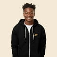 thumbnail image 4 of Dalix Pizza Embroidered Zip Hoodie Fleece Long Sleeve Pocket Warm Soft Mens in Black 2XL XX-Large, 4 of 5
