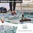 thumbnail image 5 of Teal Paisley Pattern Outdoor Rug 6x9 Ft - Reversible Patio Rug Outdoor Camping Rugs, Boho Ethnic Floral Traditional Washable Indoor Outdoor Area Rugs, Non-Slip Outdoor Carpet Runner for Deck/Porch, 5 of 8