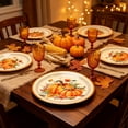 thumbnail image 6 of Autumn Thanksgiving Disposable Tableware Set – Pumpkin & Maple Leaf Printed Paper Plates, Cups & Napkins, Fall Holiday Dinner Party Supplies for Easy Cleanup, 6 of 6