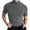 Grey, variant on Krdevn Men's Summer Solid T Shirt Blouse High Collar Turtleneck Short Sleeve Tops T Shirt,XL