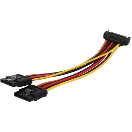 UPC: 0065030849579 | StarTech.com PYO2LSATA 6 in. Latching SATA Power Y Splitter Cable Adapter Male to Female