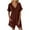 Wine, variant on Kaemgyyd Women's Short Sleeve Romper Summer Casual V Neck Wide Leg Short Jumpsuit Baggy Beach One Piece Outfit with Pockets