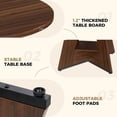thumbnail image 4 of Hawsaiy 5 Piece Round Dining Table Set for 4, 47.3" Kitchen Dining Table with Storage Shelf & 4 PU Leather Dining Chairs, Modern Kitchen Table Set with Crossed Metal Legs, 4 of 11