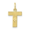thumbnail image 1 of Diamond2Deal 10K Yellow Gold Solid Letter T Initial Charm Pendant for Women, 1 of 5