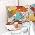 thumbnail image 4 of Bingfone Fall Maple Leaves for Double-Sided Plush Throw Pillow Cover, Pillow Protector with Hidden Zipper, Cushion Protector Home Decoration (Without Pillow Core)-20"x30", 4 of 6