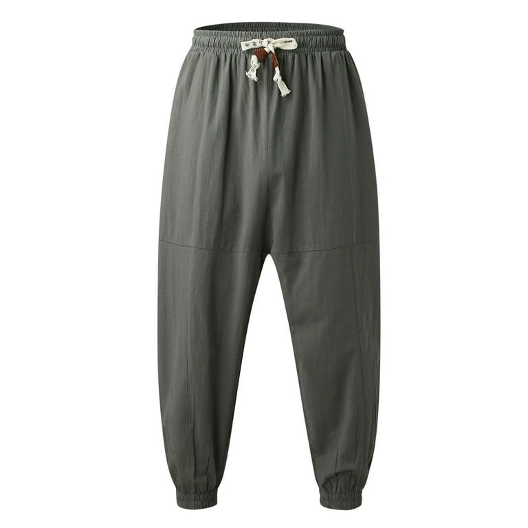 Eashery Men Pants Casual Slim Fit Twill Jogger Pants Joggers Active Sweatpants Work Pants for Men Grey 5XL Walmart
