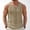 Khaki, variant on Men's Muscle Tank Tops Open-Knit Crochet Summer Beach Vacation Shirts Sleeveless Scoop Neck Lightweight Breathable Casual Hollow Out