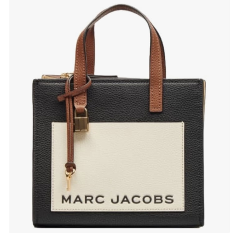 Marc Jacobs Mini Grind Leather Crossbody Tote Bag Satchel Black