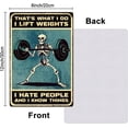 thumbnail image 2 of 1pc Vintage Metal Tin Sign 8x12 inch Retro Skull Gym Sign Rust Look That's What I Do I Lift Weights Tin Sign Lifting Room Wall Decor for Home Gymnasium Gym Weight, 2 of 9