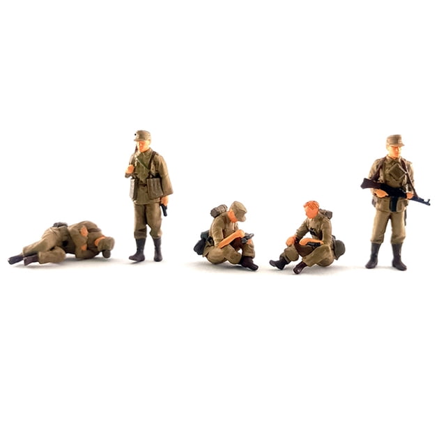 5x Personajes Pintados en Miniatura Masculinos Hugo La Arena Diorama Juguete 1:72