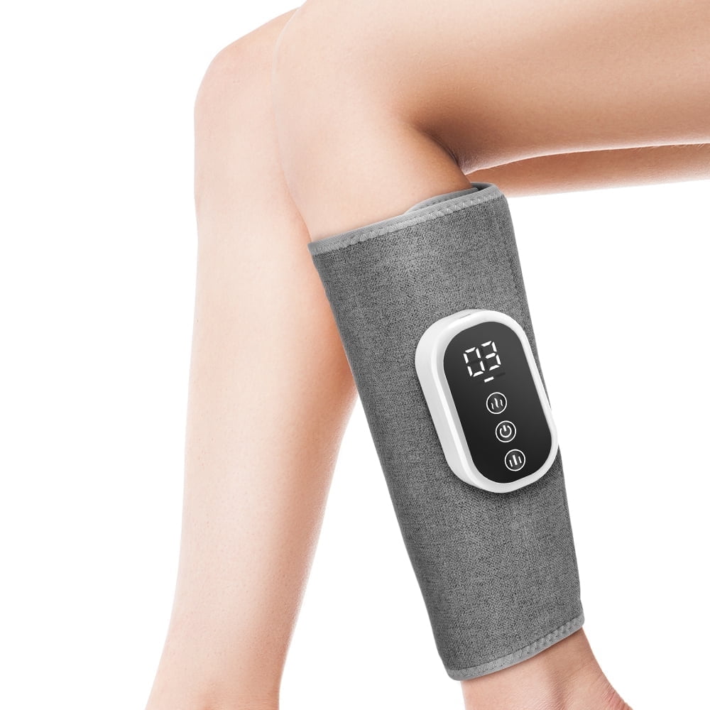 Heated Calf Massager, Leg Compression Massager for Circulation with 3 Modes 3 Intensities 3 Heat, Air Compression Leg Wrap for Muscle Relaxation