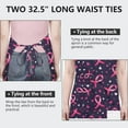 thumbnail image 6 of Pink Breast Cancer Apron-Garden Aprons for Women with Pockets-Cotton Linen Waterproof Kitchen Cooking Gardening Aprons Adjustable for Kitchen,Cooking,BBQ and Salon 32"x27", 6 of 7