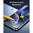 thumbnail image 2 of ESR Screen Protector Compatible with iPhone 17/16 Pro, 9H Hardness & Military Grade Shatterproof, Full Coverage Tempered Glass Film with Easy Installation Tool, 3 pack, 2 of 7