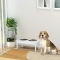 thumbnail image 2 of Yardi Yarda 23" Wooden Heavy Duty Dog Food Bowls Pet Elevated Feeding Station -White, 2 of 11