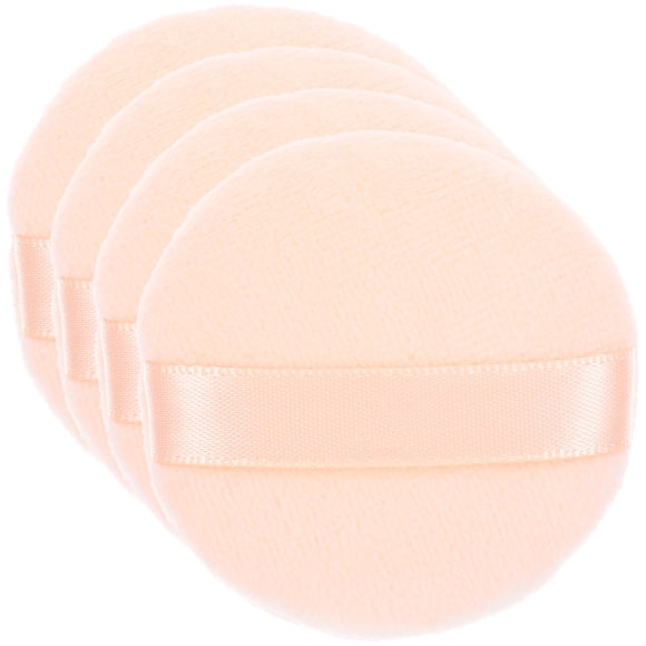 BRIGHTFUFU 4 Unids Puff Redondo en Polvo Maquillaje Cojín de Aire Esponja Puff No Fluorescente Corrector Fundación Cosmética Puff Tamaño S
