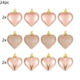 thumbnail image 2 of Set romántico de adornos en forma de corazón - 24 decoraciones colgantes con purpurina, brillo y mate para Navidad, Bodas y Aniversarios, 2 of 6