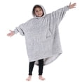 thumbnail image 1 of The Comfy Dream Jr Kids Oversized Microfiber Wearable Blanket, Heather Gray, 1 of 4