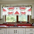 thumbnail image 3 of Yayeee Kitchen Curtains Tier Set of 2 Light Filtering 57"x36" Over Sink Window Panels, Watermelon Pattern, 3 of 7