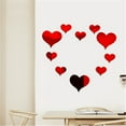 thumbnail image 4 of VogueV 10 Pcs 3D Mirror Love Heart Wall Stickers, Diy Peel-And-Stick Acrylic Decals for teen Room Nursery, Modern Romantic Home Decor, Black, 3X Big Hearts 7X Small Hearts, 4 of 5